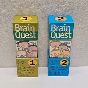 Brain Quest Grade 1 & 2 Flash Cards Set Educational Kids Learning Ages 6–8